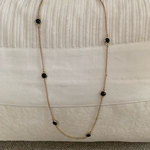 Banana Republic Gold & Black Long Necklace